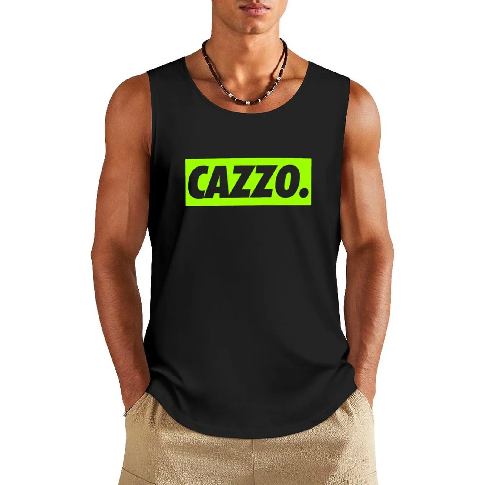 Just CAZZO neon green NEW Tank Top sleeveless tshirts for men sleeveless Men's t-shirts