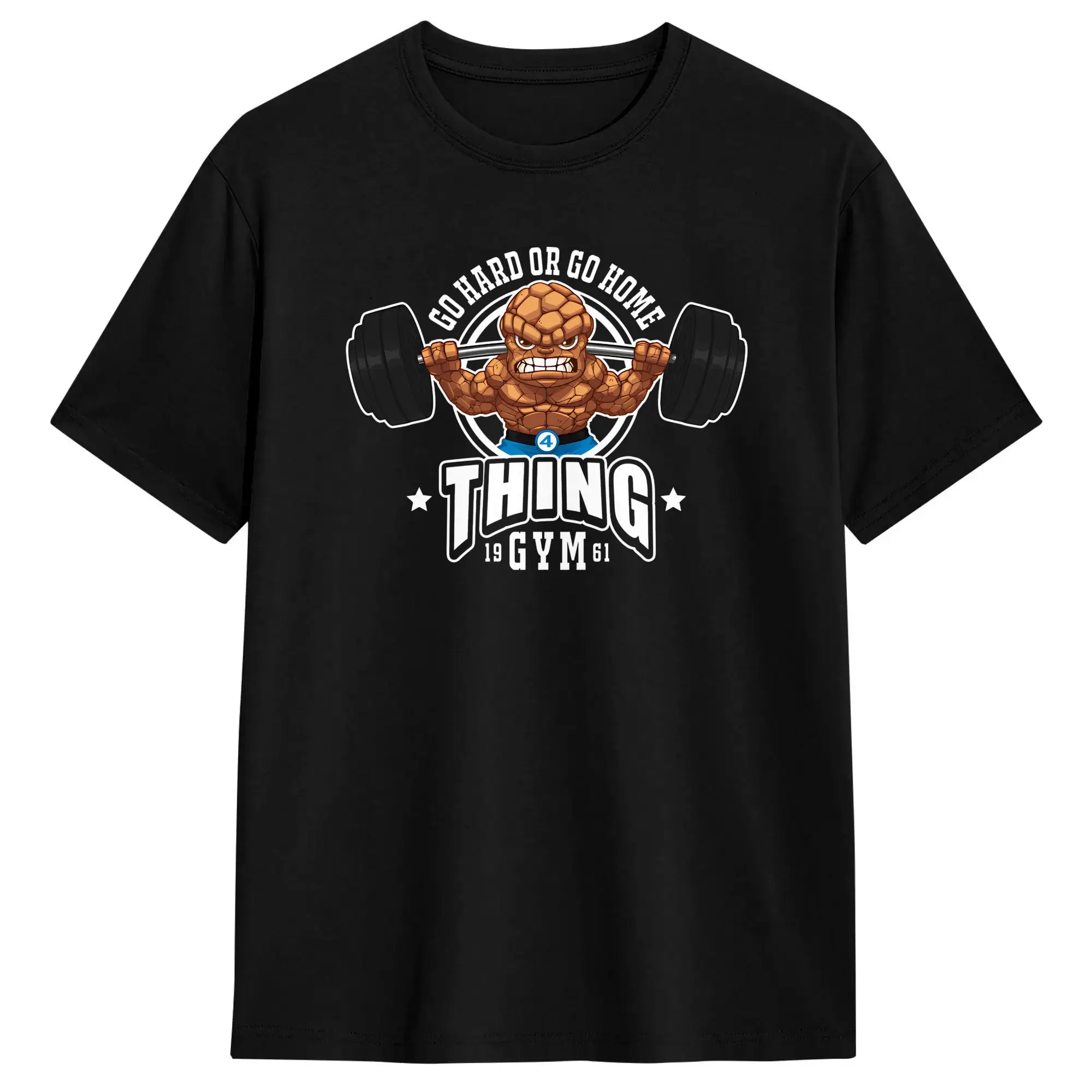 Funny The Fantastics Fours Thing Gym T Shirt For Men Women Cotton Short Sleeve  Round Neck Summer Clothes