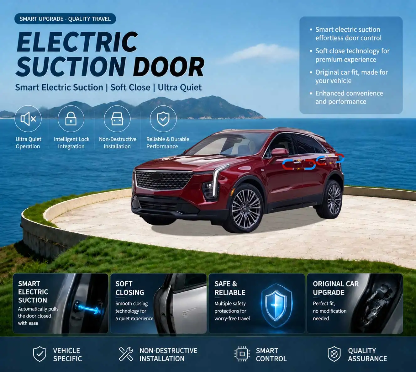 Car Specific Car Modification Auto Suction Soft Close Door Modification Parts & Accessories For Cadillac ATS CT4 XTS XT5 XT4