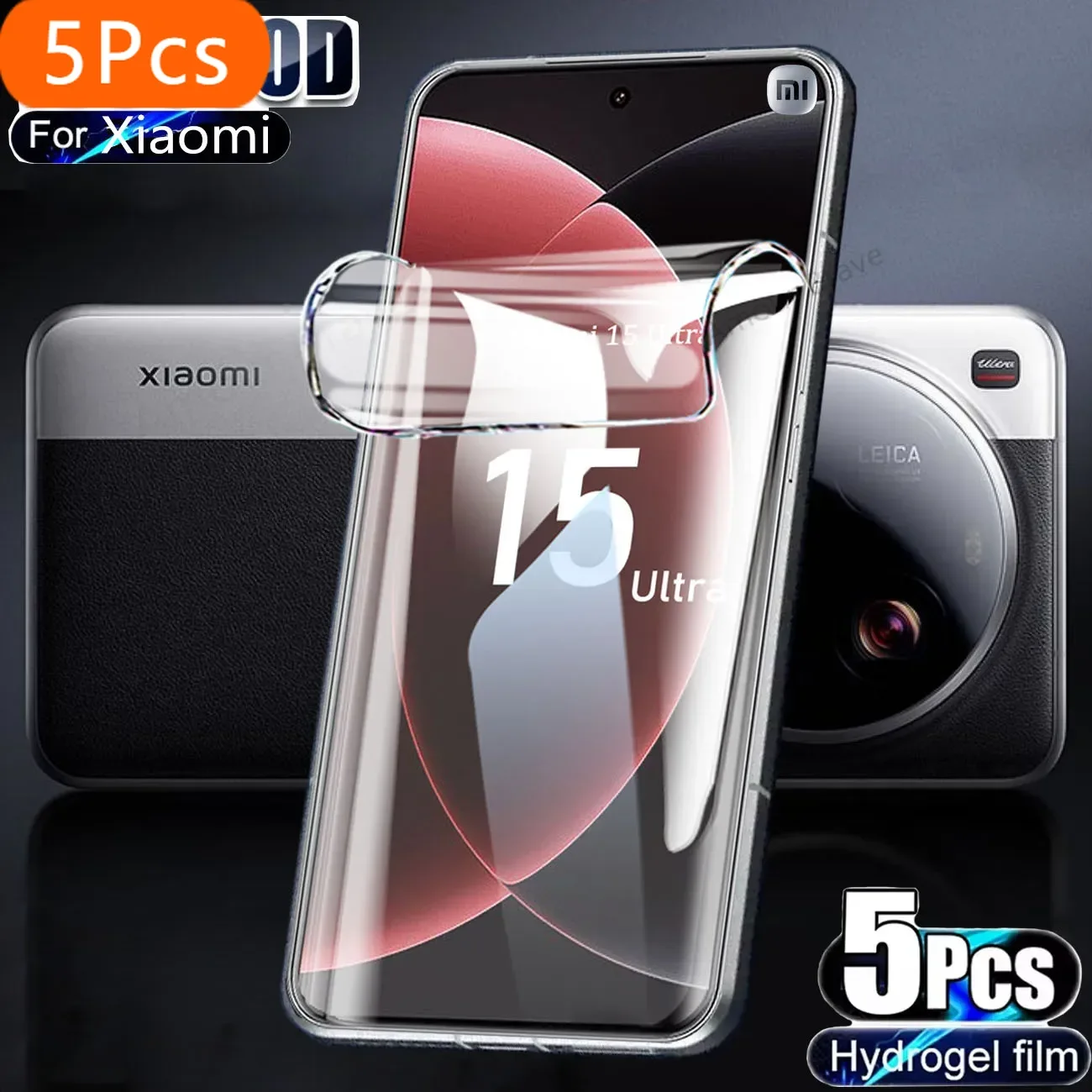 5Pcs Hydrogel Film For Xiaomi 15 Ultra 15 14T 13T 12T 11T 10T 9T 15 Pro 14 Ultra 12 Lite Screen Protector For Xiaomi14T Pro Film