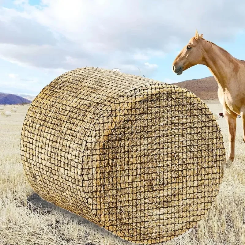 Reusable Anti Tear Slow Feeding Hay Net with Strong Large Mesh for Horses Outdoor and Stall Use