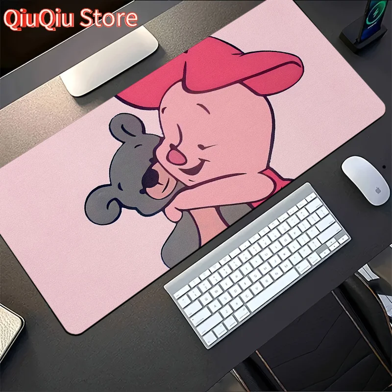 Disney Minnie Mouse and Winnie the Pooh Sweet Hug Large Gaming Mouse Pad, Durable Desk Mat with Washable Surface Protector, Idea