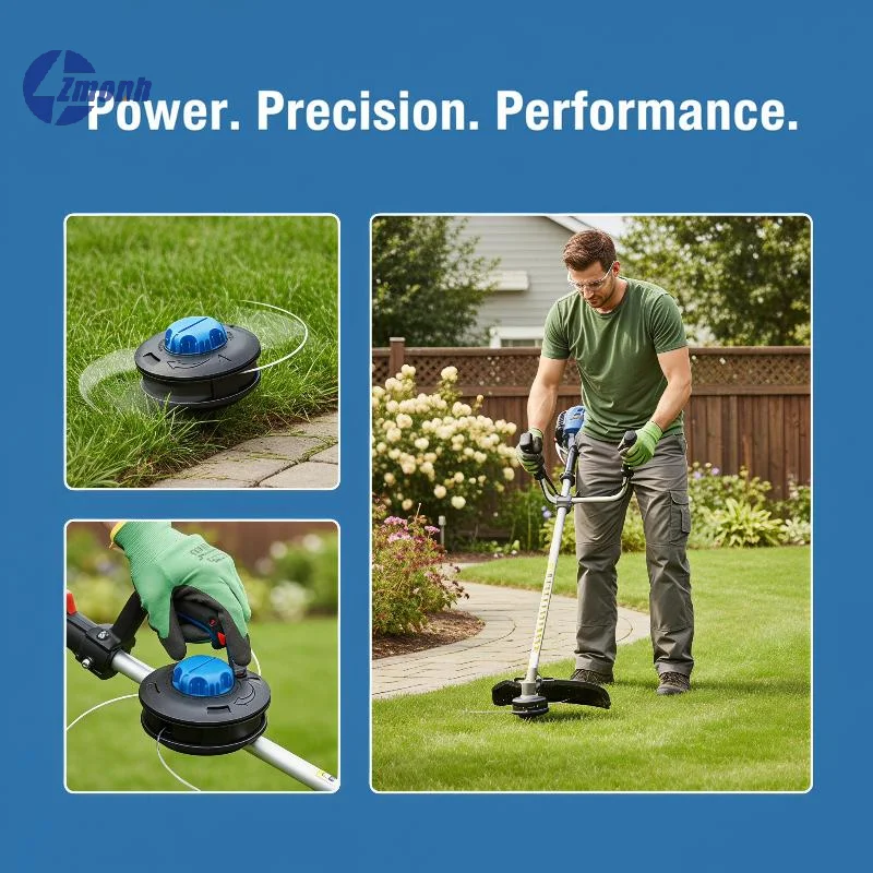 New！M10*1.25mm Grass Lawn Mover Trimmer Head for Brush Cutter Lawn Mower Garden Machinery Parts Replacement Accessories