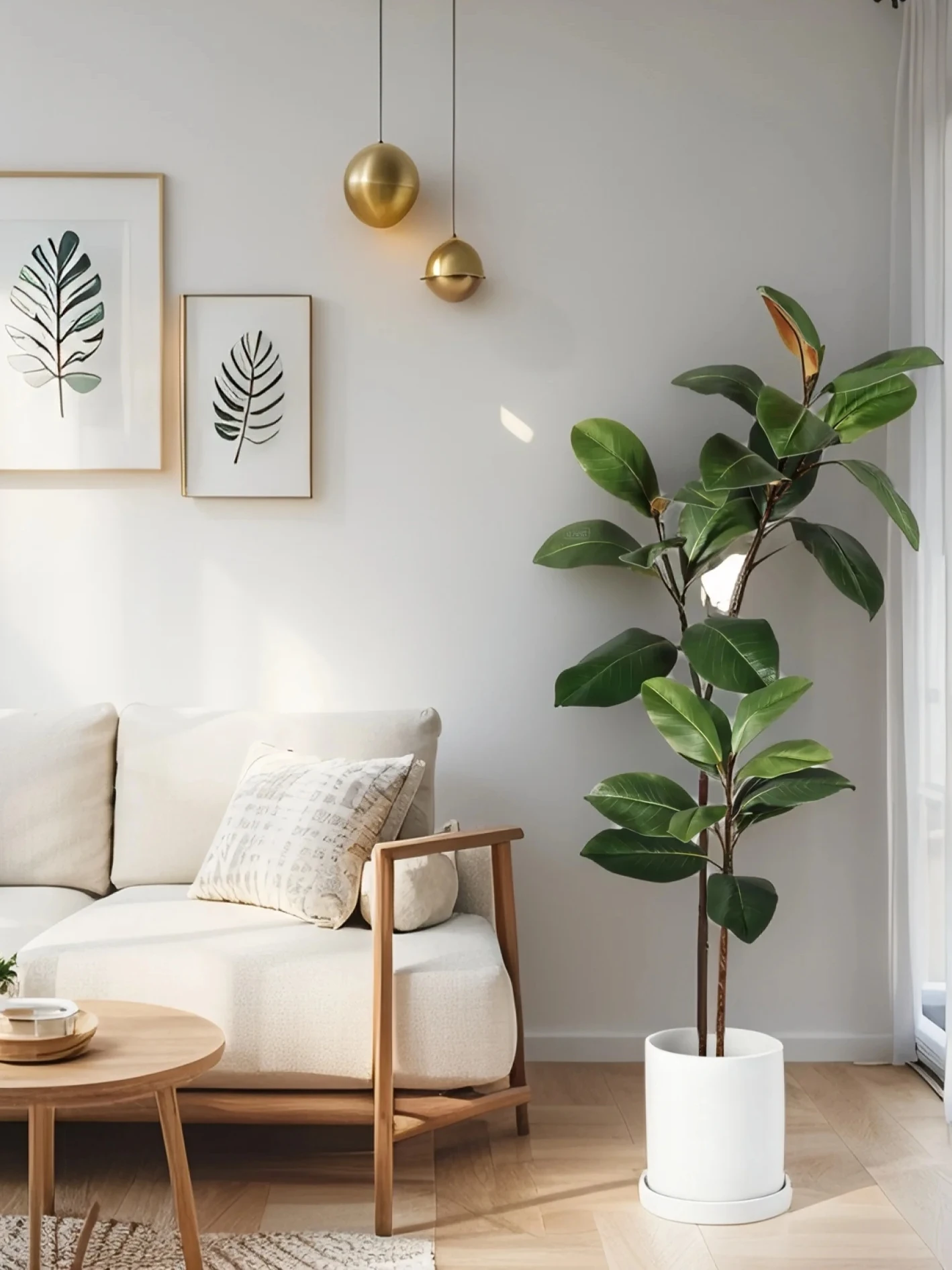 Árbol de Magnolia Artificial de 3,6 pies, rama de Magnolia Artificial de caída, plantas tropicales Banyan, decoración para el hogar, jardín, oficina y balcón