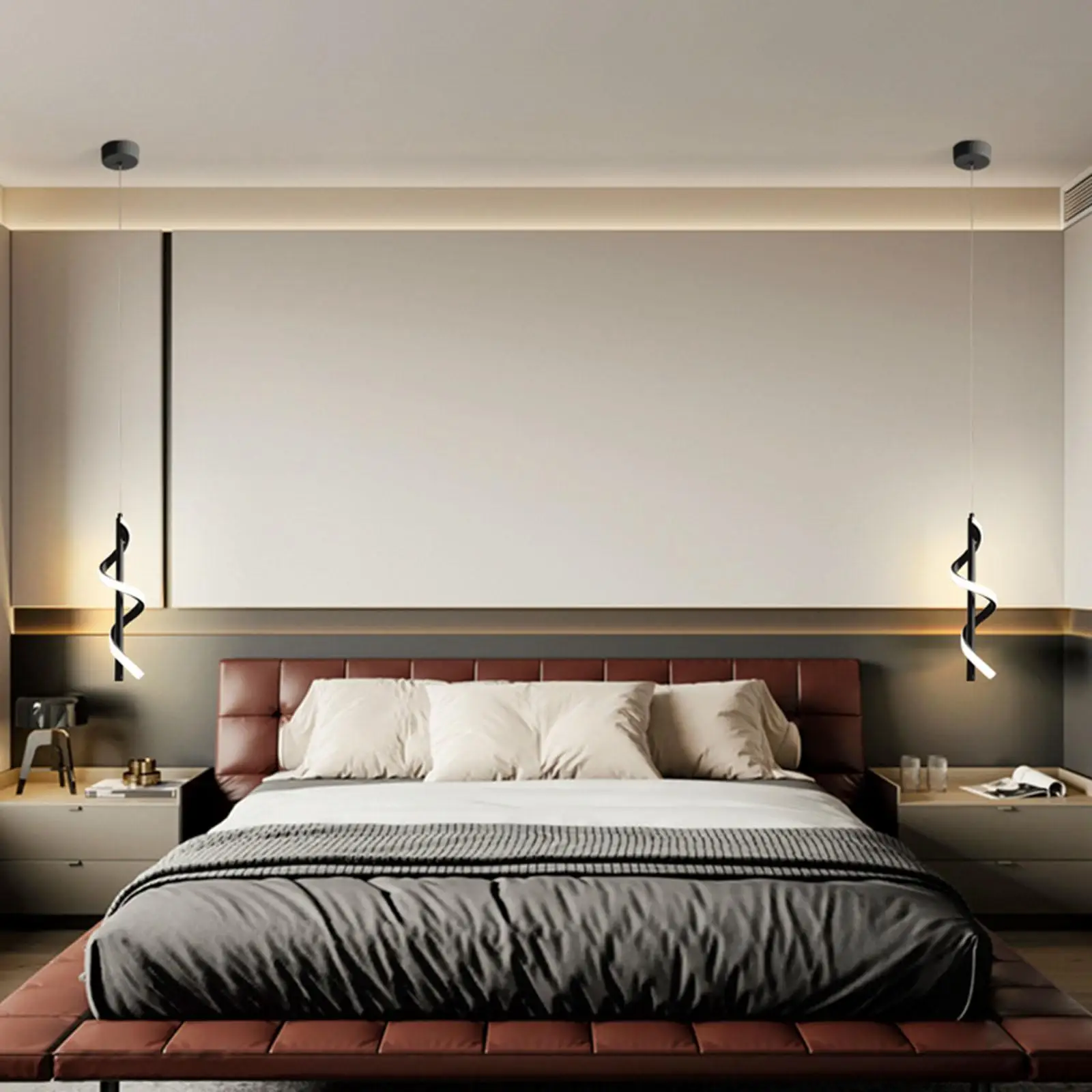 

LED Pendant Light Fixture Spiral Ceiling Light Lighting Decoration Modern