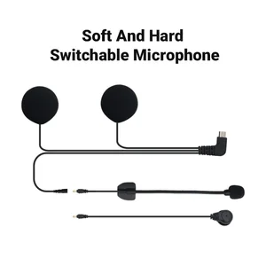 Motorrad-Intocom-Helm, Kopfhörer-Mikrofonzubehör, 2 in 1 Kopfhöreranzug für Freedconn TCORSC FDC-VB TCOM2, 2PCS 10 Hauptverkauf Wireless Mikrofon Wesse - №10