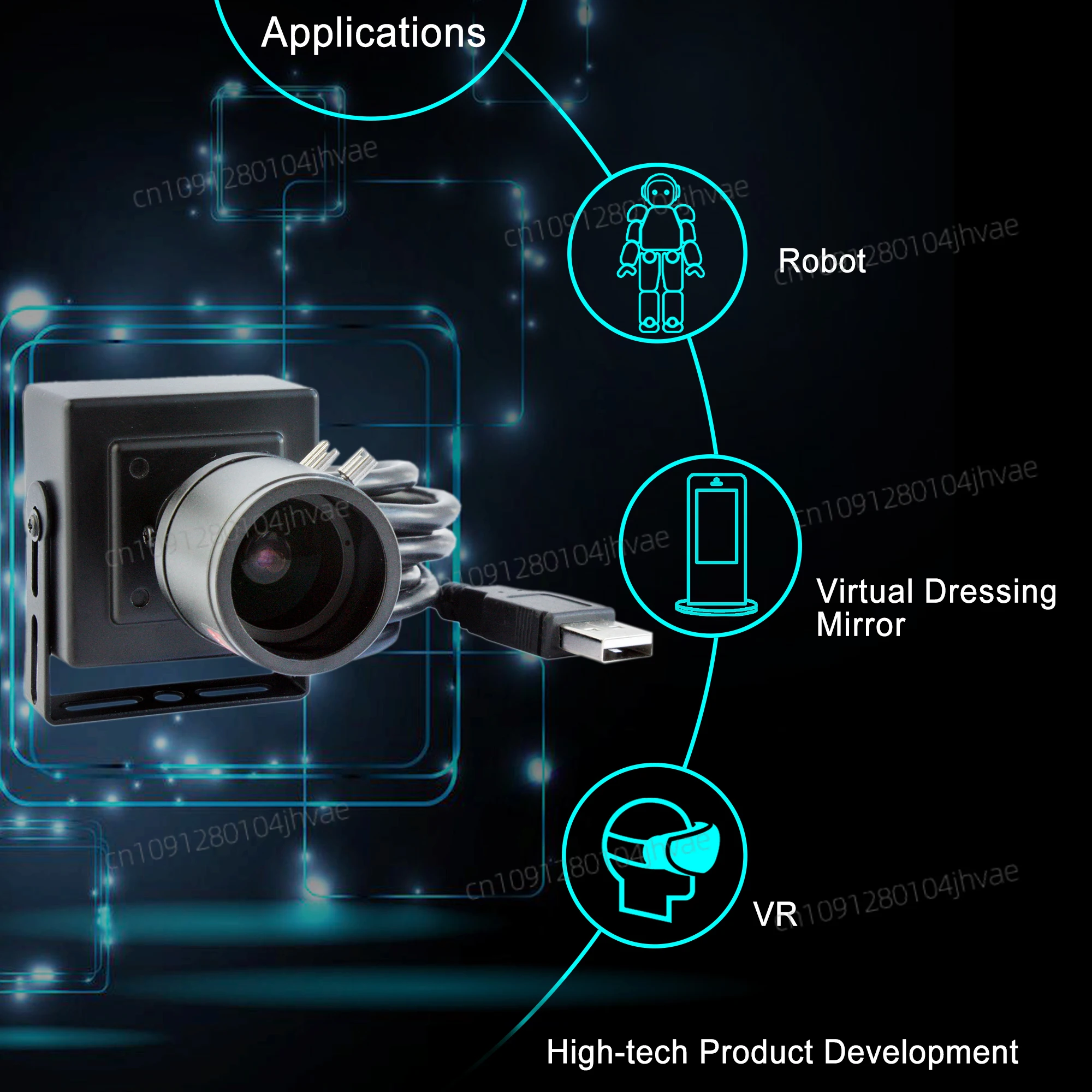 Elp vga 640x480 mjpeg 60fps cmos usb câmera ov7725 mini micro caixa câmera web com lente varifocal de 2.8-12mm