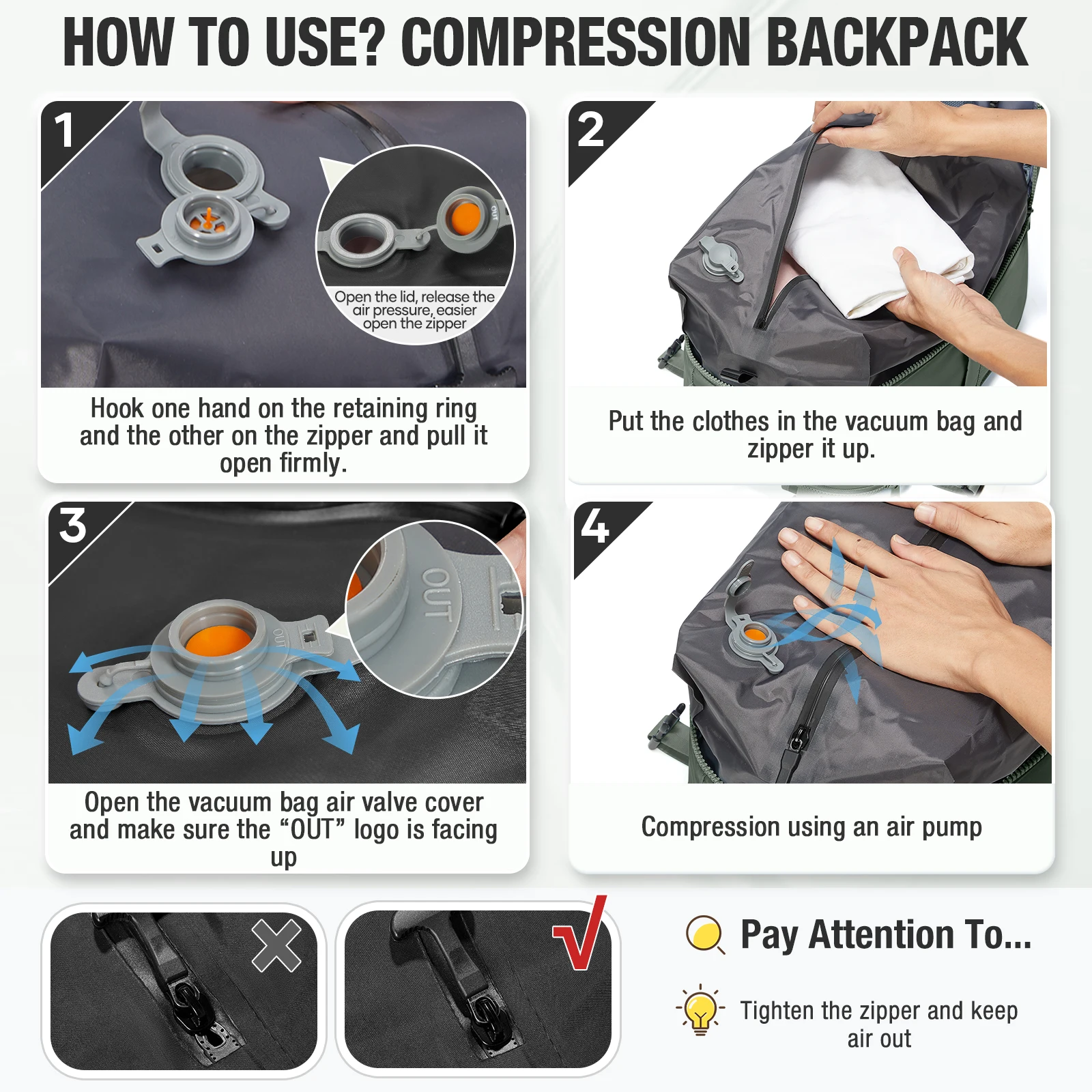 Vacuum Backpack Carry-on Luggage 40x30x20 Ryanair Wizzair Easyjet Travel Backpack Cabin Airplane Carrying Backpack Laptop Bag