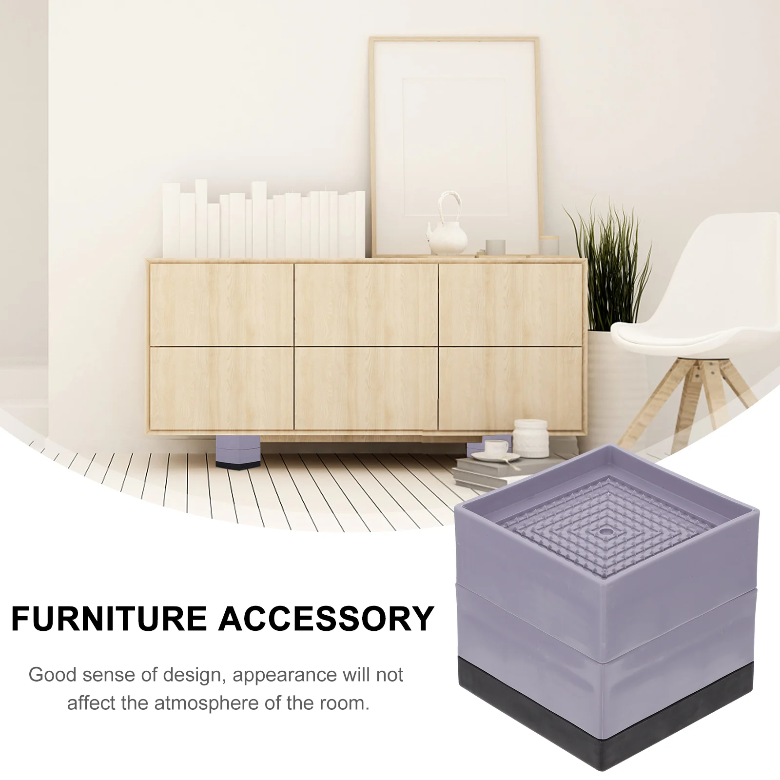 Sofá de plástico Leg Lifter, cama Foot Booster, cadeira de elevação Riser Pad, acessório de elevação, 2 pcs