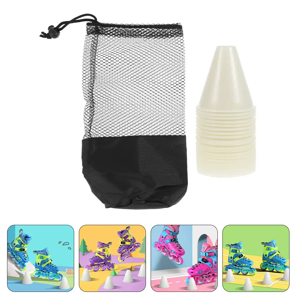 1Set Universal Skating Marker Cones for Roller Sports Training Windproof Hollow Design Storage Skating Obstacle Cones