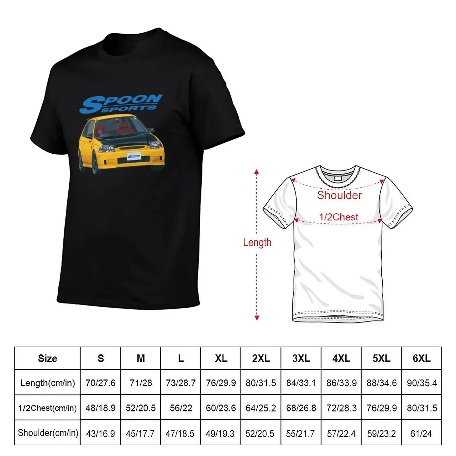 Classic JDM Spoon EK Hatch T-Shirt oversized graphic tee shirts graphic plain t shirts for men graphic