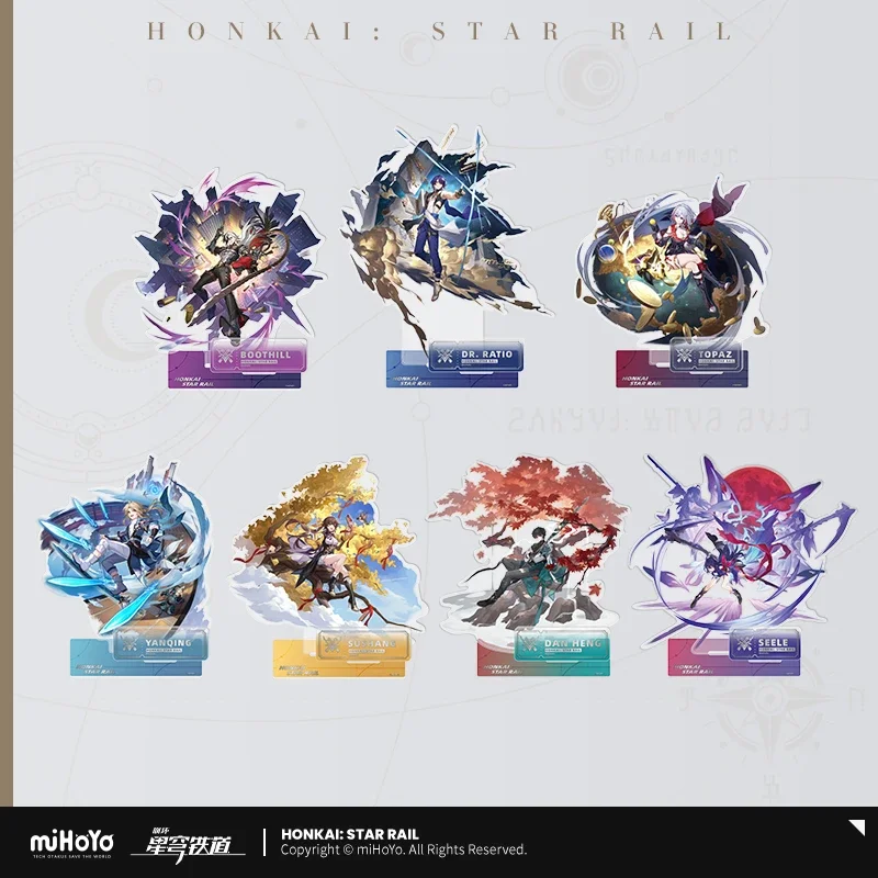 Presale Honkai: Star Rail Official Merchandise The Hunt Acrylic Stand  Boothill Dr. Ratio Topaz Sushang Yanqing Seele Dan Heng