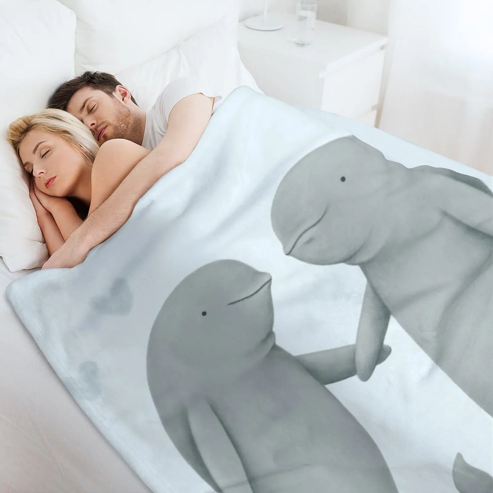 بطانية رمي الحب من Beluga رقيقة فاخرة رمي هدايا عيد الميلاد بطانيات فضفاضة