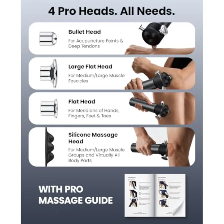 Portable Vibration Muscle Massager for Full Body Relief: 116Hz Deep Tissue Therapy Device Ideal for Trigger Point Release Pain