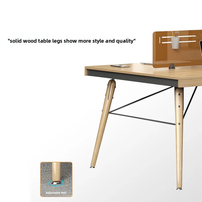 أثاث مكتبي بتصميم بسيط وحديث، لوحة مواد عالية الجودة، طاولة مكتب تنفيذي لمحطة العمل #5