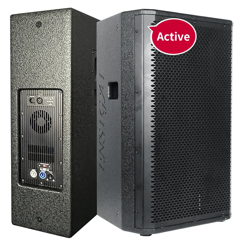 New Professional Active Amplifier Speakers 15 Inch Bass Boost Out Door Woofer Dj Stage Active 15 Inch Bass Subwoofer Speaker
