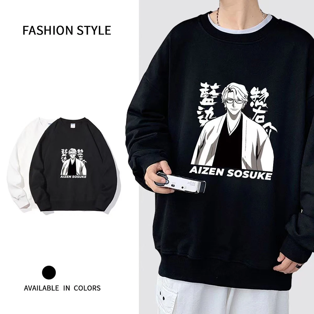 Bleach Anime Sweatshirts Oversized Men Pullover Tracksuit Women Long Sleeve Top Manga Graphic Winter Streetwear Couple Clothes