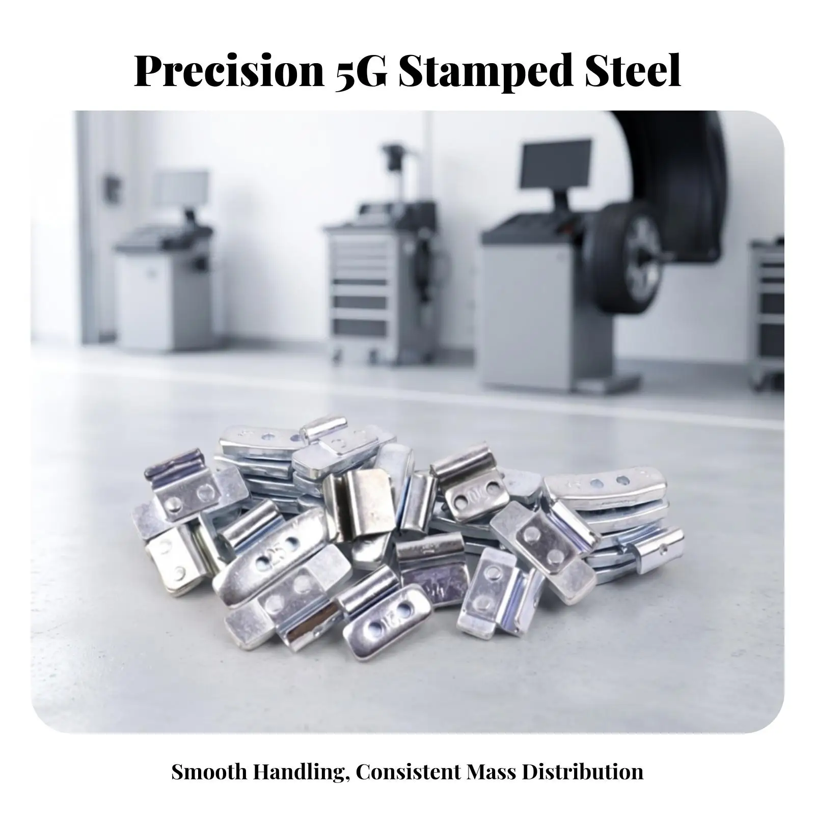 Tire Balancing Weight Kit 100 Pieces 5g Steel for Vehicle Rim Correction with Durable Attach-on Clip