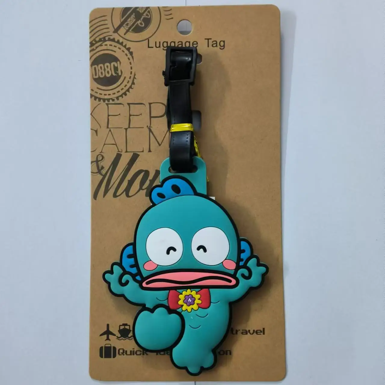 Travel Accessories Luggage Tag Sanrio Cute Cartoon Hangyodon PVC Suitcase ID Addres Holder Baggage Boarding Tags Portable Label