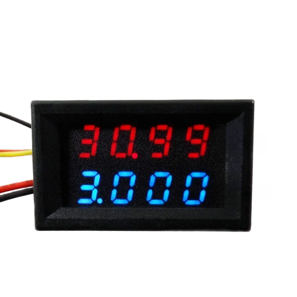 LED Digital Voltmeter and Ammeter for DC Circuits with Simultaneous Dual Display and Shunt Resistor Integration