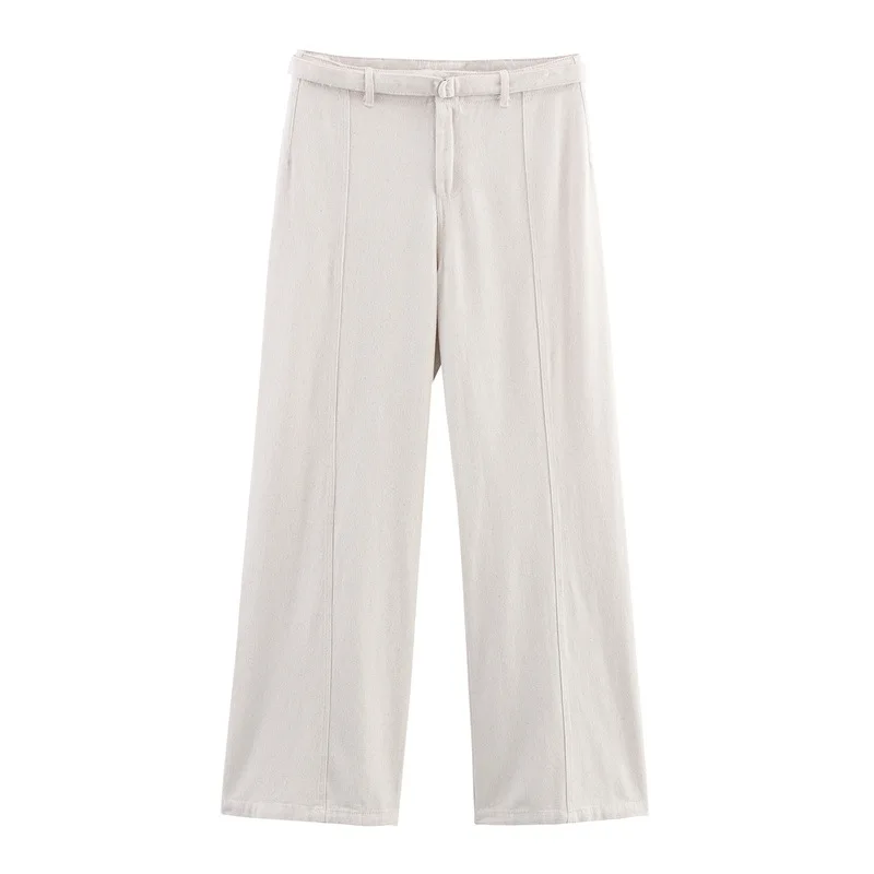 Summer New Women's Clothing With Belt High-waisted Flared Jeans
