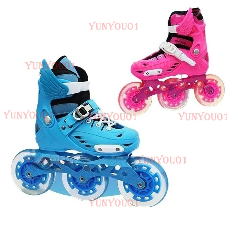 

Большие трехколесные туфли для скоростного катания Специальные коньки Трехколесные флэш-роликовые коньки для начинающих Регулируемый размер