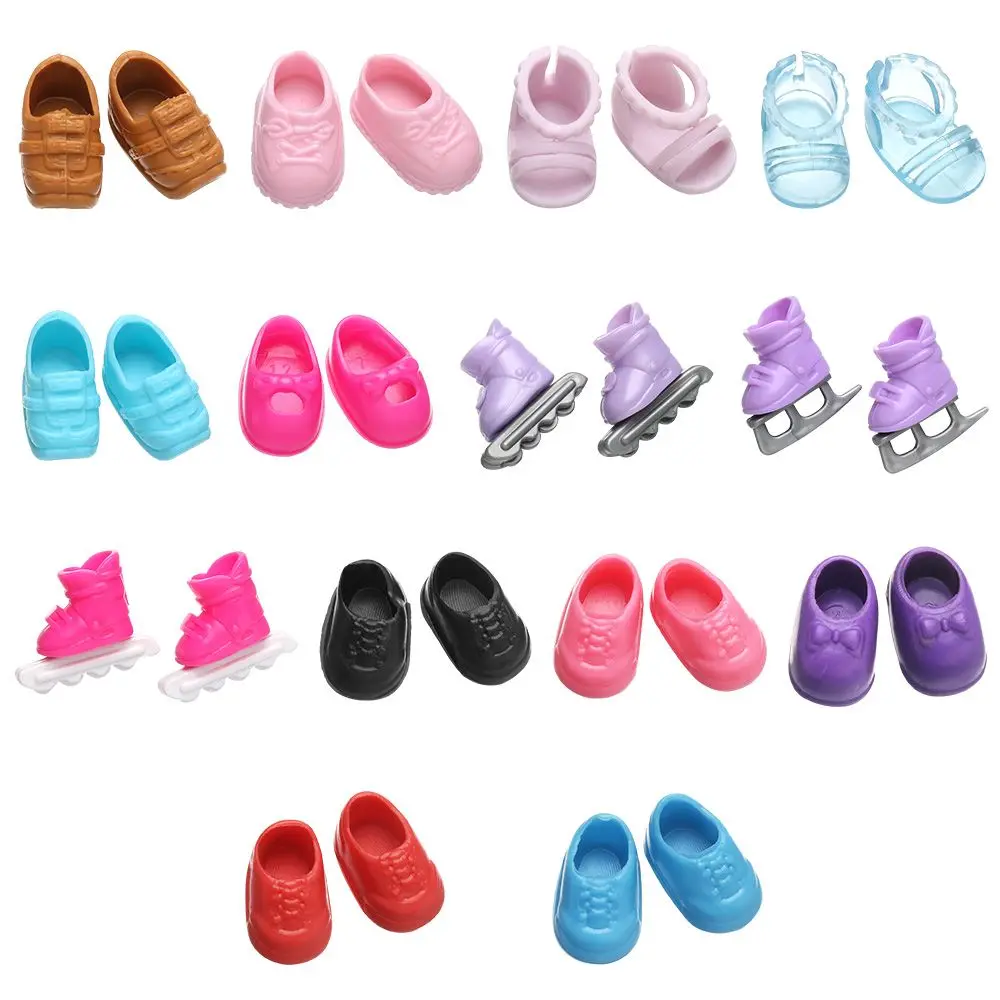 15 Styles 1/8 Doll Body General-Purpose High Quality 8~16cm Dolls Stand Fashion Sandals Cute Shoes PVC Doll Wear