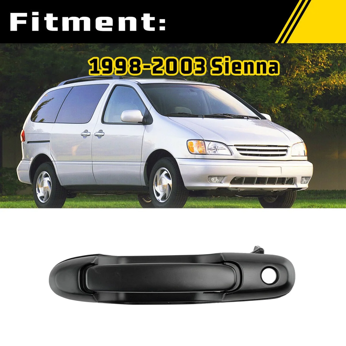 For 1998-2003 Toyota Sienna Front Left Driver Outside Exterior Door Handle Black 69220-08010 New