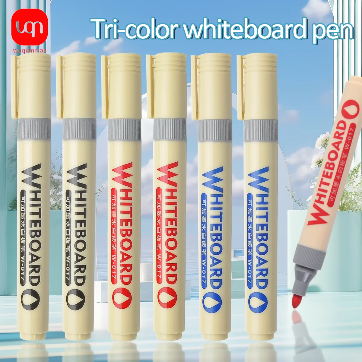

WQN-3/6/10PCS Fashion Ink Whiteboard Markers, Random Colors, Suitable for Doodling, Blackboard, Glass, and Office Supplies