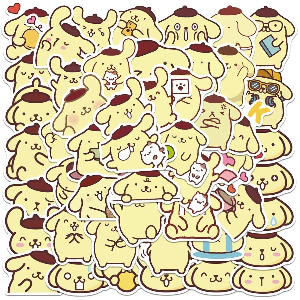 10/30/50 Stück Kawaii Pompom Purin Aufkleber Niedliche Cartoon-Sticker Spielzeug DIY Handy Skateboard Gitarre Spaß Sanrio Graffiti Aufkleber Geschenke – Detail 2