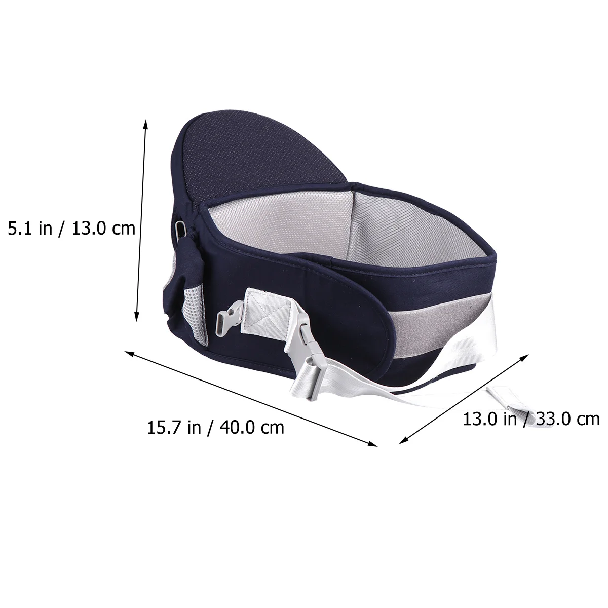 

Baby Waist Stool Dark Blue Breathable Infant Hip Seat Adjustable Toddler Front Carrier Baby Holding Stool for Outdoor