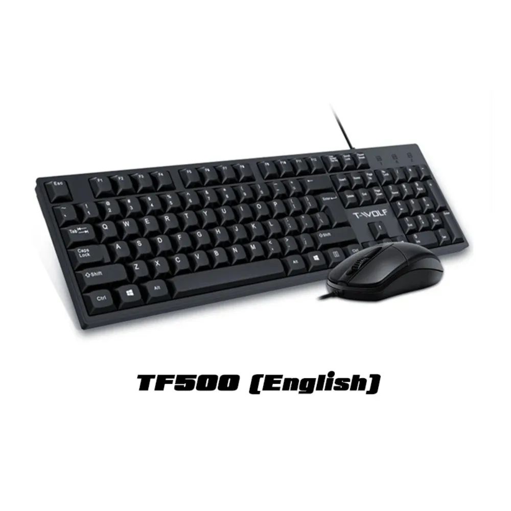 Spanish  English Letter keycaps Keyboard  Mouse Set Gaming Keyboard Usb Wired 104 Keys  Gaming & Office Use For Desktop PC