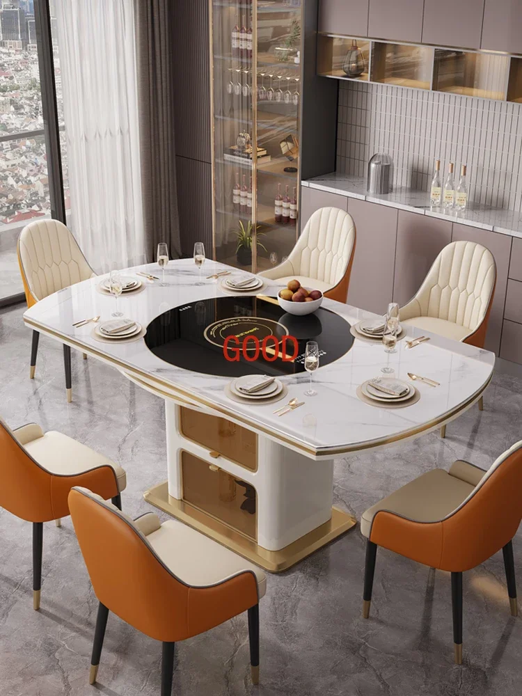 Многофункциональный складной круглый стол для небольшой квартиры, комбинация стола и стула с поворотным столом