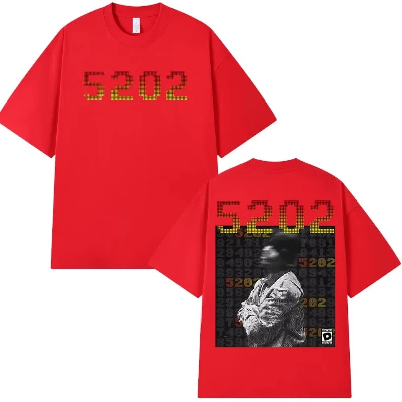 مغني الراب دوكي 5202 MIXTAPE ميرش تي شيرت الرجال النساء الملابس القطن المتضخم تي شيرت موضة الهيب هوب قصيرة الأكمام تي شيرت بلايز #4