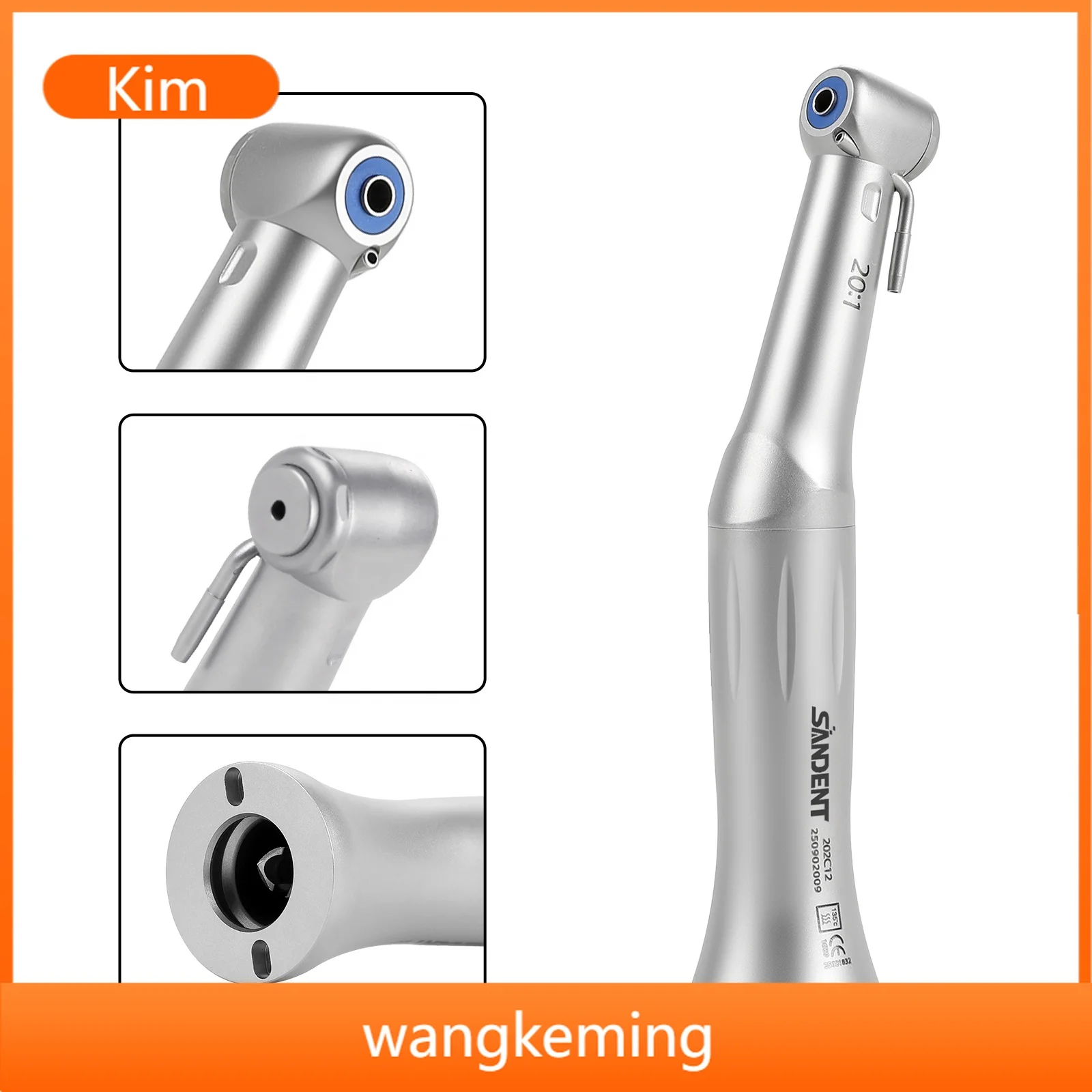 Kimso Turbine 20:1 Reduction imp lant Handpiece Push Button Chuck Stainless Double Water System Irrigation