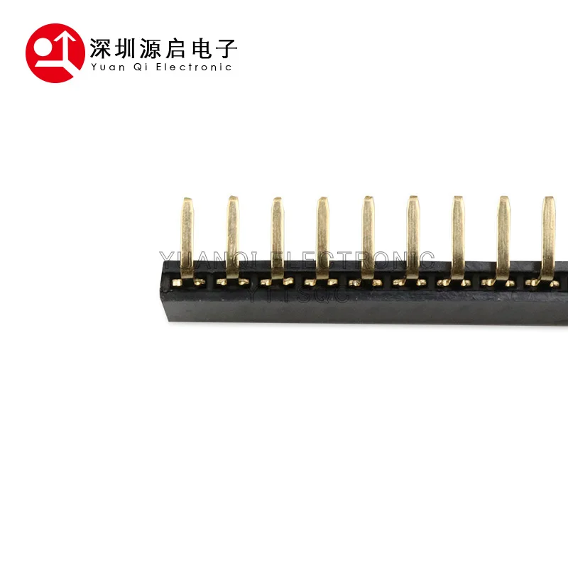 10PCS 1X/2/3/4/5/6/8/10/40 PIN Single Row Right Angle FEMALE PIN HEADER 2.54MM PITCH Strip Connector Socket 3p/4p/6p/8p/20p/40p