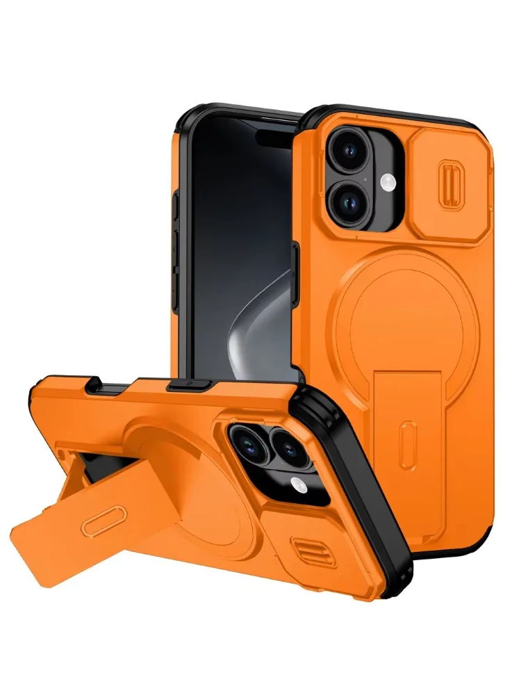 Stoßfeste, faltbare Handyhülle mit magnetischem Ständer für iPhone 18 17 16 15 14 13 12 11 Pro Max Air 16E, Vollschutz für die Kameralinse.