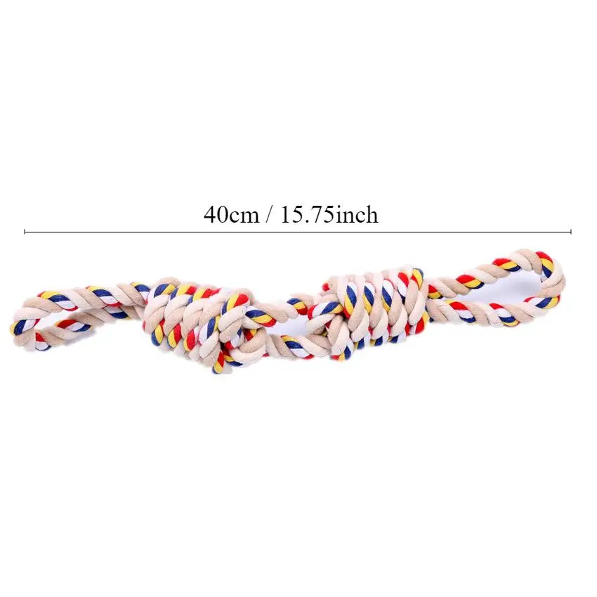 Pet Products Dog Cotton Rope Toy Large Big Dog Teeth Interactive Bite Resistant Tug-Of-War Knot