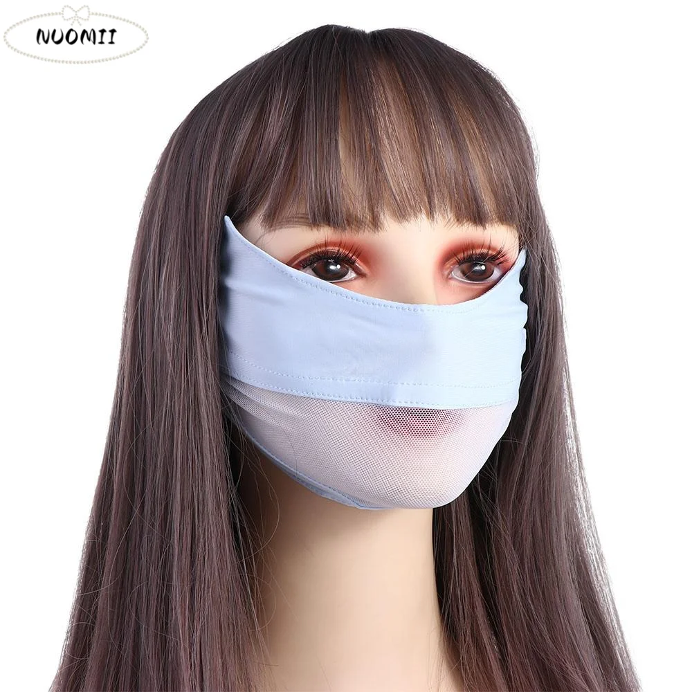 

Fishing Eye Protection Hiking Solid Color Outdoor Silk Scarf Ice Silk Face Scarf Sunscreen Veil Anti-uv Face Cover Face Scarves