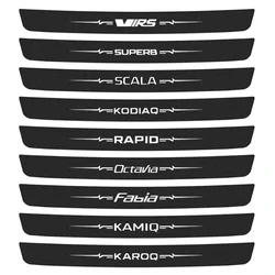 1Pc Car Rear Trunk Bumper Guard Protector Decorative Stickers for Skoda Octavia VRS FABIA KAMIQ KAROQ KODIAQ RAPID SCALA SUPERB