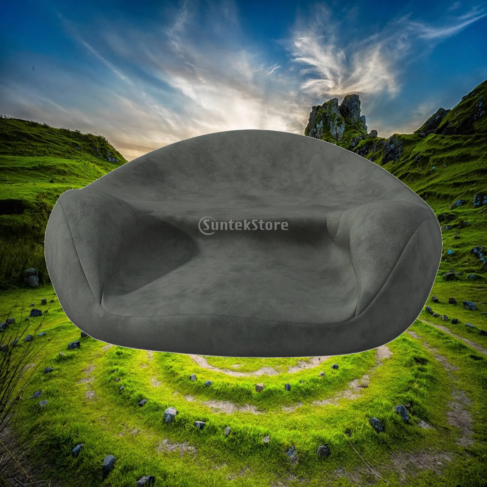 Large Comfortable Meditation Seat Memory Foam Cushion with Textured Cover for Yoga Floor Sitting Relaxation Aid