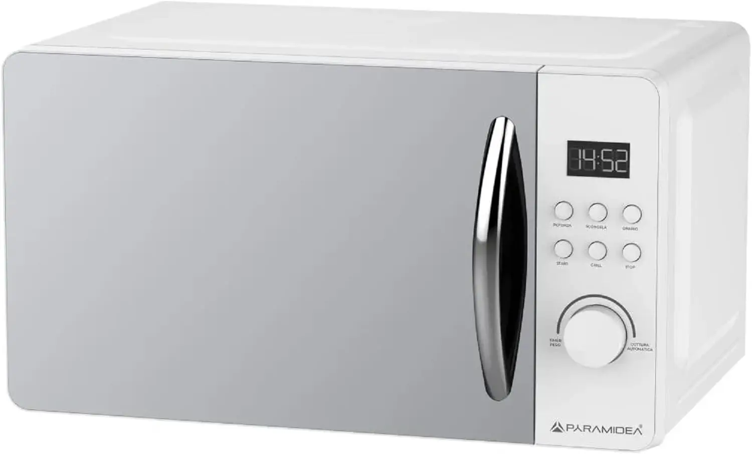 PYRAMIDEA DIGITAL Mikrowellenherd mit Spiegeltür, 20 l Leistung, 800 W, weiße Farbe