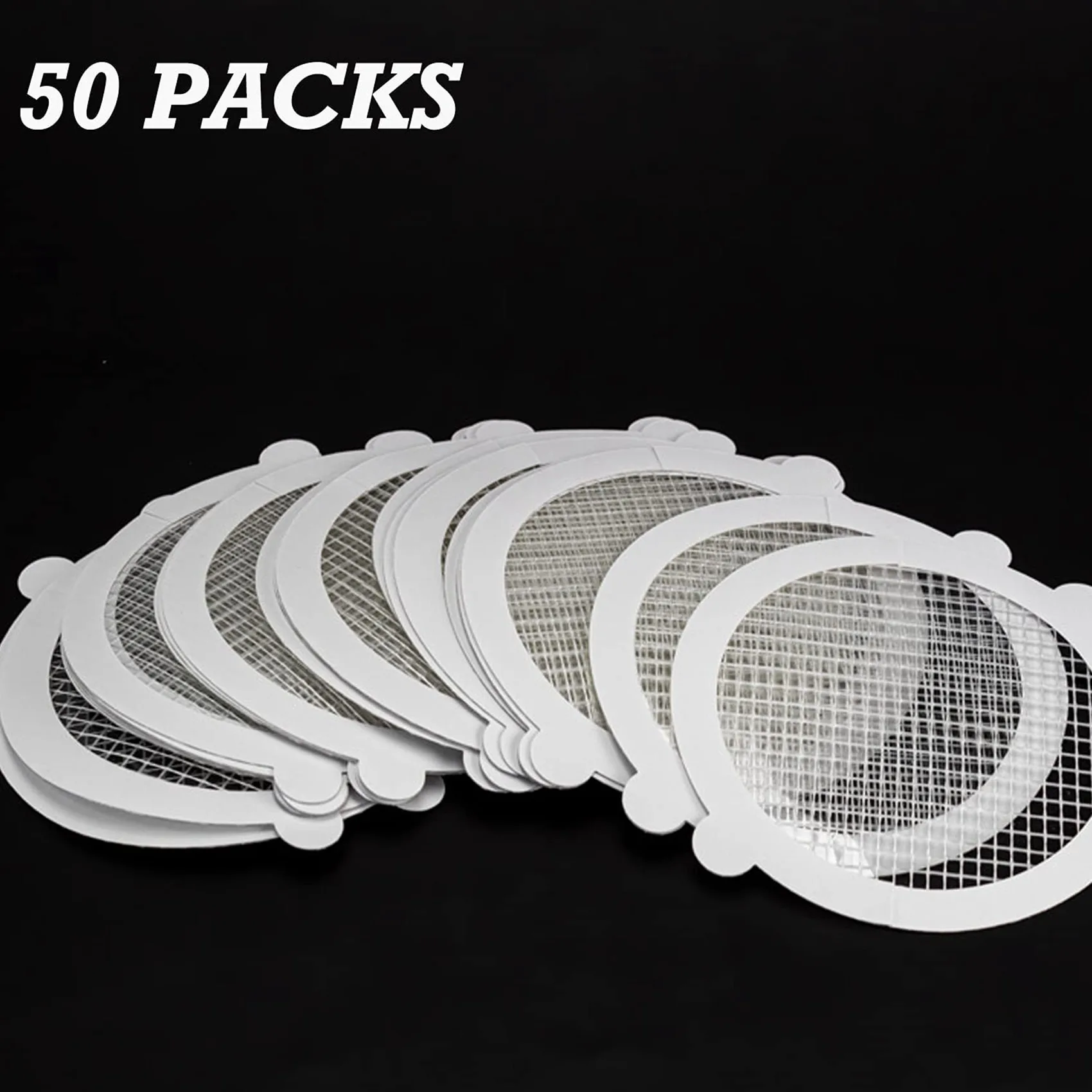 AT53 100 Pcs Disposable Shower Drain Hair Catcher Mesh Stickers, Anti Clogging Floor Sink Strainer, Shower Drain Dog Hair