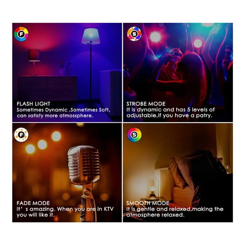 B-Est 12Pcs Gu10 Bulbs And 3Remote Control With Memory Function 17Colors Changeable Spot Ligh 4Dynamic Lighting Modes