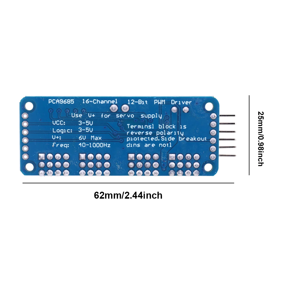 PCA9685 Controller Module IIC Interface 16 Channel 12-Bit PWM Servo Motor Driver Board for Arduino Robot/ Raspberry Pi