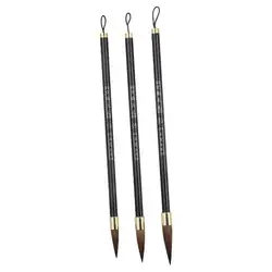 Ancient Oil Watercolor Chinese Calligraphy Brush Wolf Hair Oil Painting Scriptures Writing Brush Wood Art Paint Brush Student