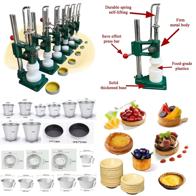 Food-grade Material Commercial Tart Shaping Press Cheese Tart Shell Presser Machine for Business