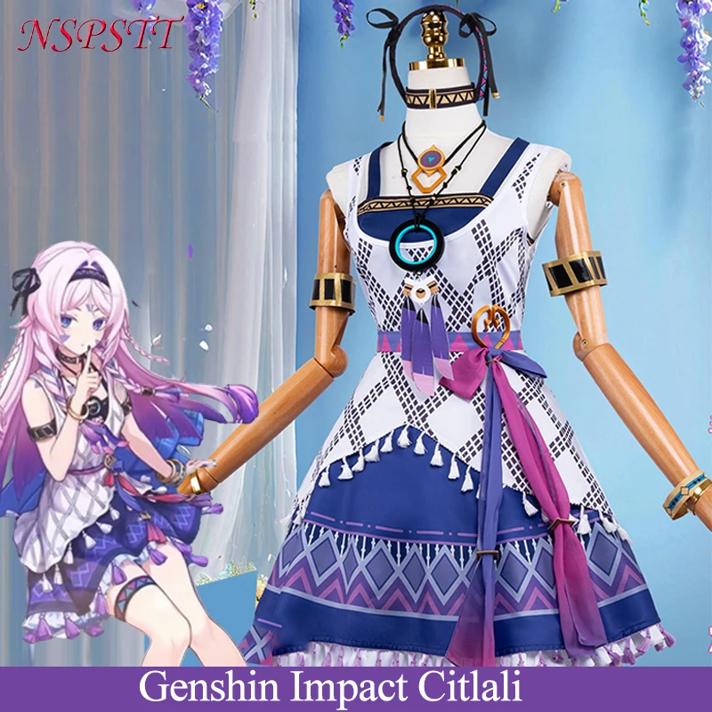 

NSPSTT Genshin Impact Citlali Cosplay Costume Korea Collaboration Full Set Outfit For Women Party Role Play Clothes