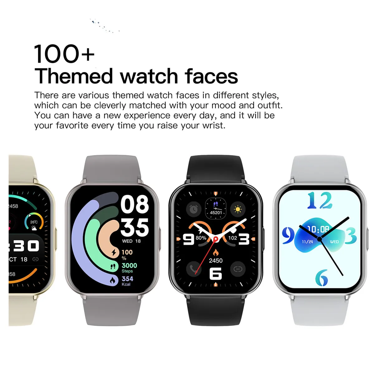 ساعة Xiaomi Woman الذكية المقاومة للماء 1ATM Call Voice Assistant Whatsapp Reminder بطلب مخصص ساعة ذكية للسيدات لنظام Android IOS