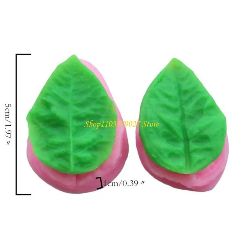 C4DF Flower Silicone Veining Mold Gum Paste Cake Decorat Tool for Wedding Flowers 22x